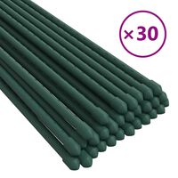 vidaXL Växtstöd 30 st grön 60 cm stål