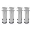 vidaXL Soffben 8 st rund krom 180 mm