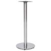 vidaXL Bordsben f&ouml;r caf&eacute;bord silver &Oslash;45x107 cm rostfritt st&aring;l