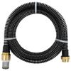 vidaXL Sugslang med kopplingar m&auml;ssing svart 1,1" 7 m PVC