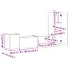 vidaXL TV-b&auml;nkset V&auml;ggmonterad 4 pcs Sonoma-ek Konstruerat tr&auml;