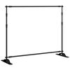 vidaXL Bakgrundsstativ svart 254x243 cm st&aring;l