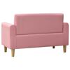 vidaXL Barnsoffa 2-sits rosa konstl&auml;der