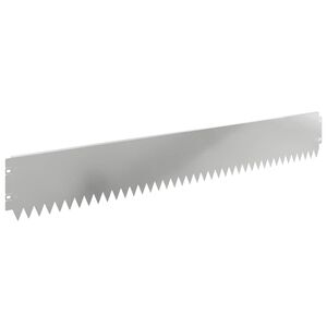 vidaXL Kant f&ouml;r gr&auml;smatta 10 st 103 x 15 cm St&aring;l Silver