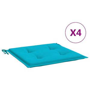 vidaXL Stolsdynor 4 st turkos 40x40x3 cm tyg