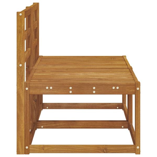 vidaXL 2 Stycke Utomhus Mellansoffa Massivt Akaciatr&auml; Naturf&auml;rg