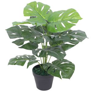 vidaXL Konstv&auml;xt Monstrera med kruka 45 cm gr&ouml;n