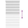 vidaXL Rullgardin zebra ljusgrå 75x150 cm tyg bredd 70,9 cm polyester