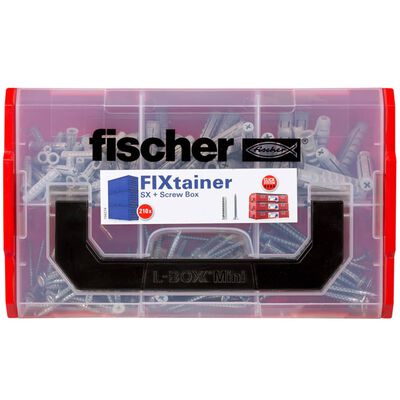 Fischer SX Väggplugg med skruvar FIXtainer 210 delar