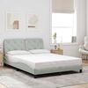 vidaXL Bed Frame without Mattress Light Grey 120x200 cm Velvet