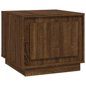 vidaXL Soffbord brun ek 51x50x44 cm konstruerat tr&auml;