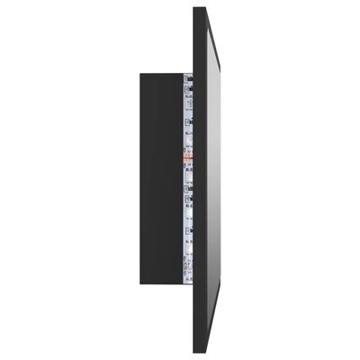 vidaXL Badrumsspegel med LED grå 60x8,5x37 cm akryl