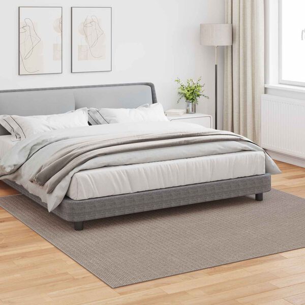 vidaXL Omr&aring;desmattor Fyrkantig LUGO Taupe 240 x 240 cm Polyester