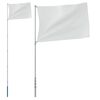 vidaXL Teleskopisk flaggst&aring;ng silver 5,5 m aluminium