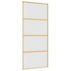 vidaXL Skjutd&ouml;rr guld 90x205 cm frostat ESG-glas och aluminium