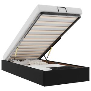 vidaXL Ottoman s&auml;ngram utan madrass svart 90x200 cm konstl&auml;der