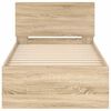 vidaXL Sängram utan madrass med huvudgavel sonoma-ek 75x190 cm