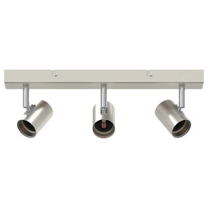 vidaXL Takspotlight med str&aring;lkastare Nickel 38 x 6,5 x 11,5 cm Metall