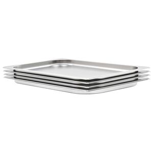 vidaXL Gastronormkantiner 4 st GN 1/1 20 mm rostfritt st&aring;l
