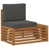 vidaXL Utomhus modulsoffa Naturf&auml;rg 91 x 63 x 73 cm Massivt Akaciatr&auml;