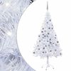 vidaXL Belyst plastgran med kulor 150 cm 380 grenar