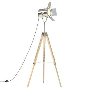 vidaXL Golvlampa massivt mangotr&auml; 140 cm