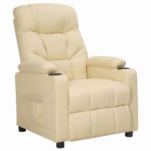 vidaXL Reclinerf&aring;t&ouml;lj gr&auml;ddvit tyg
