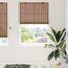 vidaXL Rullgardin med gardiner Brun 110 x 220 cm Bambu