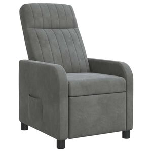 vidaXL Recliner M&ouml;rkgr&aring; Sammet (V)