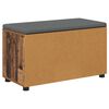 vidaXL Hallb&auml;nk med kudde med lagring Gammalt tr&auml; 80 x 46 x 46 cm