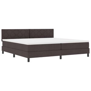 vidaXL B&auml;ddfj&auml;der med LED-ljusslingor M&ouml;rkbrun 200 x 200 cm tyg