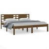 vidaXL S&auml;ngram honungsbrun massiv furu 200x200 cm