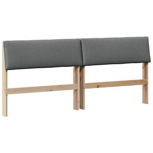 vidaXL Kl&auml;dd s&auml;nggavel M&ouml;rkgr&aring; 200 cm Massiv furu