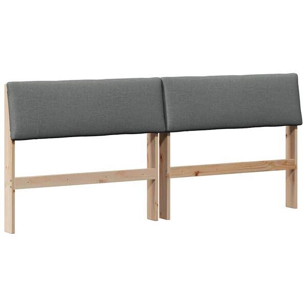 vidaXL Kl&auml;dd s&auml;nggavel M&ouml;rkgr&aring; 200 cm Massiv furu