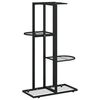 vidaXL V&auml;xtst&auml;ll med 4 hyllor 43x22x76 cm svart metall