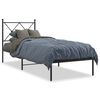 vidaXL S&auml;ngram med huvudgavel metall svart 75x190 cm