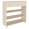 vidaXL Konsolbord HAMAR honungsbrun 90x35x90 cm massiv furu
