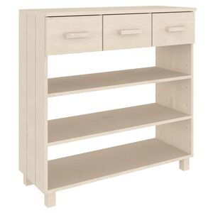 vidaXL Konsolbord HAMAR honungsbrun 90x35x90 cm massiv furu