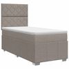 vidaXL Kontinentals&auml;ng med madrass Taupe 100 x 200 cm Tyg