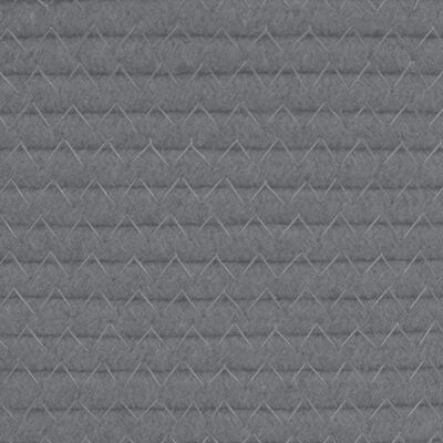 vidaXL Tvättkorg grå och vit Ø55x36 cm bomull