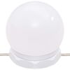 vidaXL Sminkbord med LED vit 86,5x35x136 cm