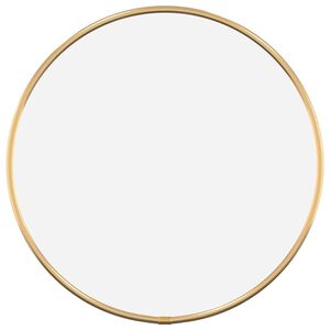 vidaXL V&auml;ggspegel guld &Oslash; 30 cm rund