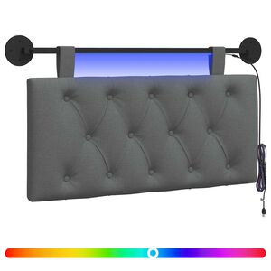 vidaXL H&auml;ngande s&auml;nggavel Med LED-lampa M&ouml;rkgr&aring; Tyg