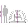 vidaXL Campingtält 4 personer grön vattentätt