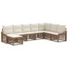 vidaXL Tr&auml;dg&aring;rdsoffset 8 pcs Beige konstrotting