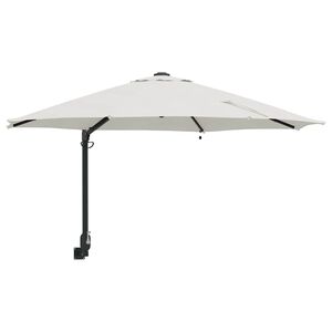 vidaXL Tr&auml;dg&aring;rdsparasol Sand 248 x 248 x 148 cm Polyester och St&aring;l