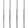 vidaXL Justerbara bordsben 4 st 710 mm-1100 mm rostfritt st&aring;l