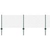 vidaXL St&auml;ngsel med stolpe Gr&ouml;n 0,6 x 25 m St&aring;l och PVC