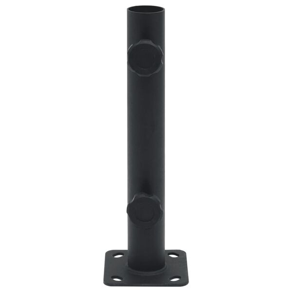 vidaXL Parasollfot f&ouml;r &Oslash;32/34/38 mm stolpe matt svart st&aring;l