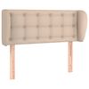 vidaXL S&auml;nggavel med kanter cappuccino 83x23x78/88 cm konstl&auml;der